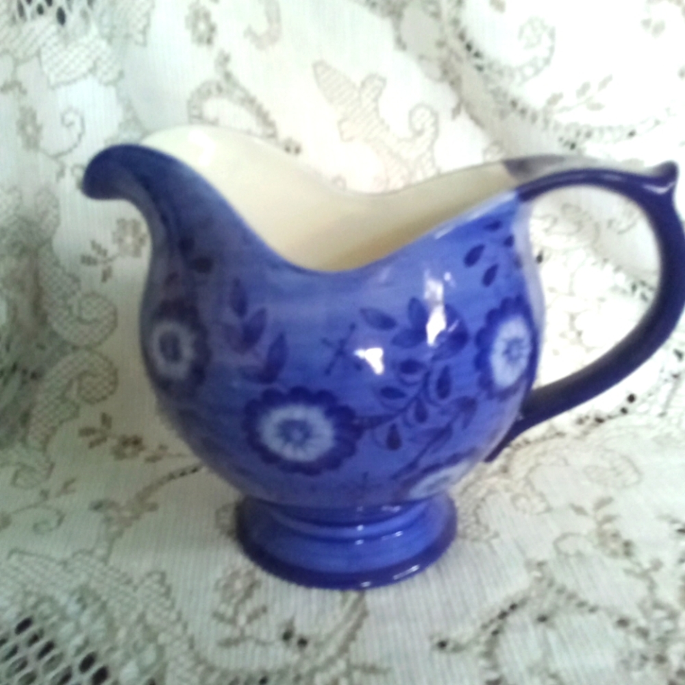 Very beautiful blue and white china pitcher